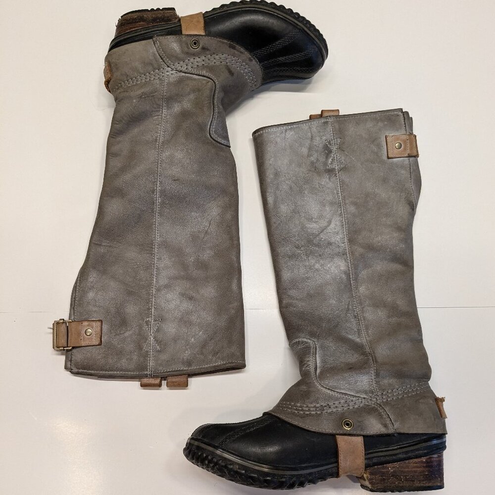 Sorel Slimpack Boots Women 7 Equestrian Tall Waterproof Leather Riding Boots - Picture 2 of 8
